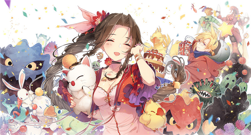艾瑞丝(最终幻想7)壁纸图包原画插画素材P站同人图合集
