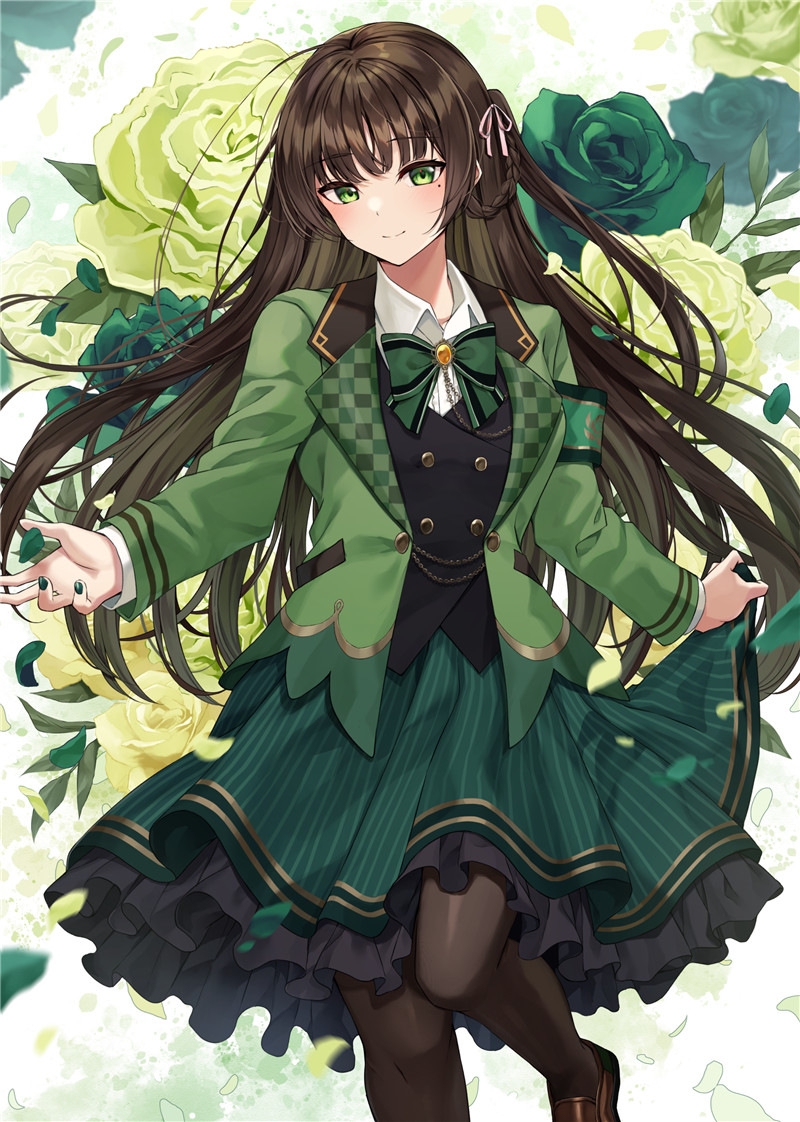 动漫泪痣少女P站pixiv主题图集原画插画壁纸画集图片素材美术资料