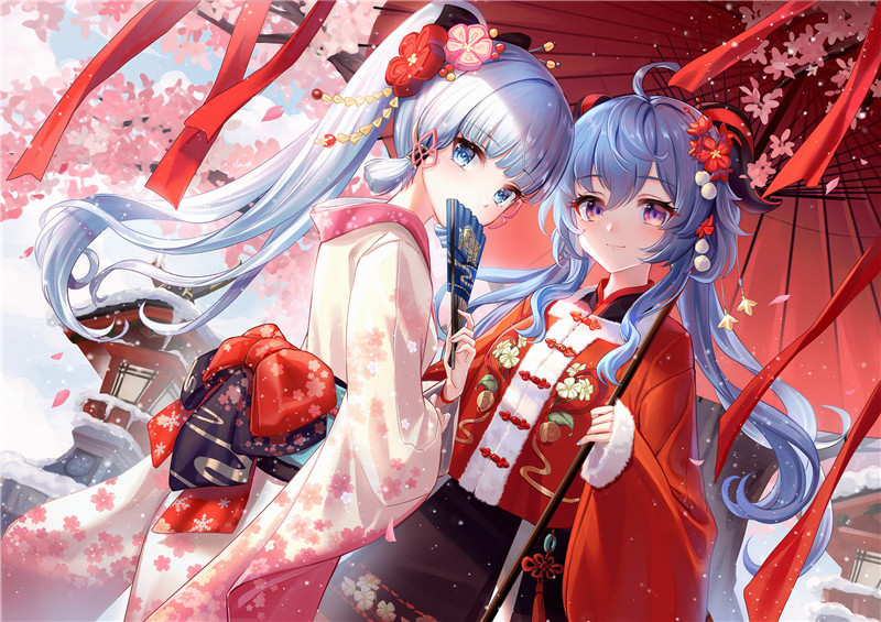 原神神里绫华同人壁纸原画游戏插画动漫超清(第一期)