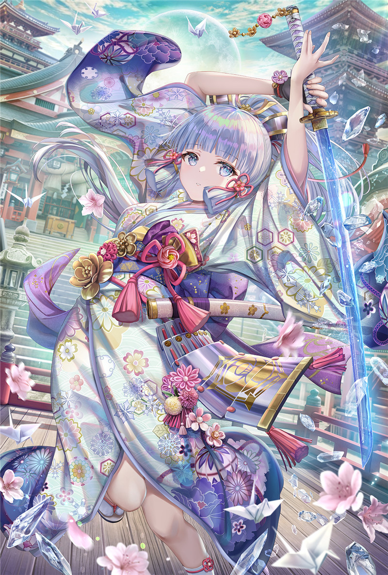 原神神里绫华角色立绘4K8K超清壁纸插画(第二期)