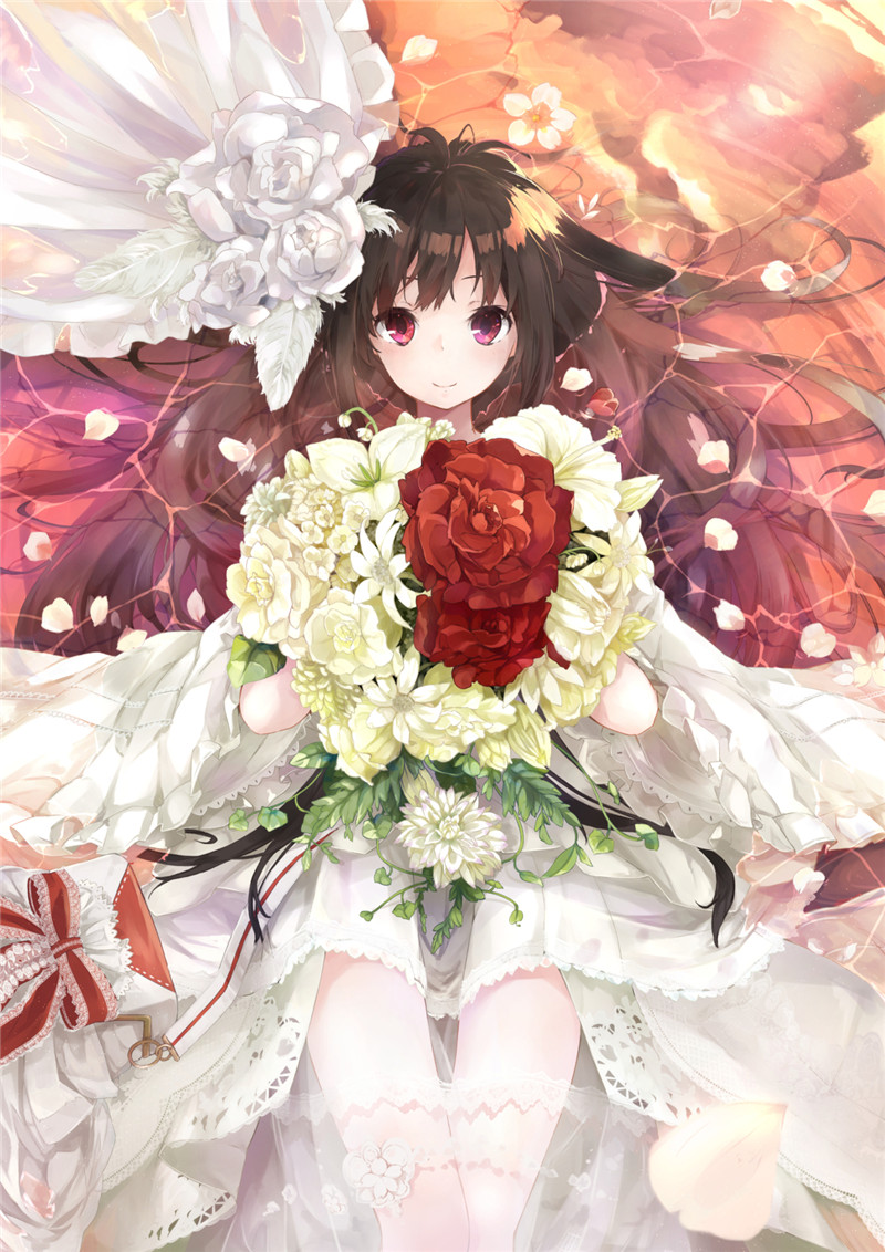 动漫婚纱花嫁少女角色主题图集原画插画线稿立绘图片素材美术资料